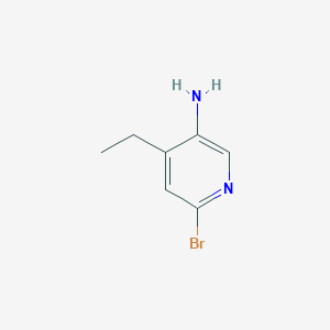 6-Bromo-4-ethylpyridin-3-amine chemical structure (CAS 929617-29-8)