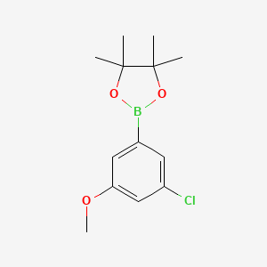 2-(3-Chloro-5-methoxyphenyl)-4,4,5,5-tetramethyl-1,3,2-dioxaborolane chemical structure (CAS 929626-16-4)