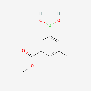 (3-(Methoxycarbonyl)-5-methylphenyl)boronic acid chemical structure (CAS 929626-18-6)