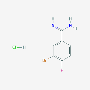 3-Bromo-4-fluorobenzimidamide hydrochloride chemical structure (CAS 929884-81-1)
