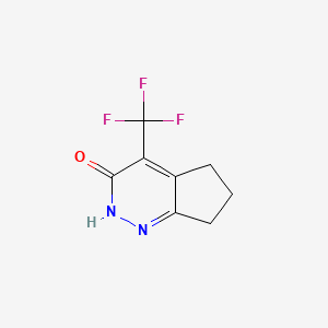 4-(Trifluoromethyl)-2,5,6,7-tetrahydro-3H-cyclopenta[c]pyridazin-3-one chemical structure (CAS 929975-31-5)