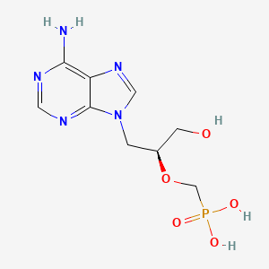 (S)-(((1-(6-Amino-9H-purin-9-yl)-3-hydroxypropan-2-yl)oxy)methyl)phosphonic acid chemical structure (CAS 92999-29-6)