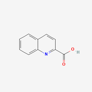 Quinoline-2-carboxylic acid chemical structure (CAS 93-10-7)