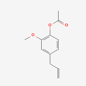 4-Allyl-2-methoxyphenyl acetate chemical structure (CAS 93-28-7)