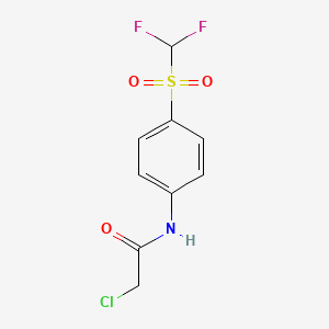 2-Chloro-N-(4-((difluoromethyl)sulfonyl)phenyl)acetamide chemical structure (CAS 930395-64-5)