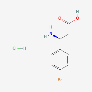 (S)-3-Amino-3-(4-bromophenyl)propanoic acid hydrochloride chemical structure (CAS 930769-56-5)