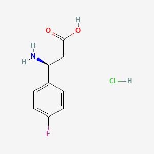 (S)-3-Amino-3-(4-fluorophenyl)propanoic acid hydrochloride chemical structure (CAS 930769-57-6)