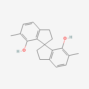 (R)-6,6'-Dimethyl-2,2',3,3'-tetrahydro-1,1'-spirobi[indene]-7,7'-diol chemical structure (CAS 930784-54-6)
