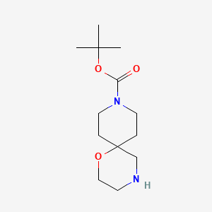 tert-Butyl 1-oxa-4,9-diazaspiro[5.5]undecane-9-carboxylate chemical structure (CAS 930785-40-3)