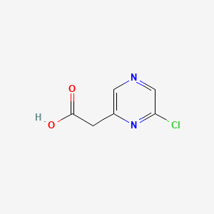 2-(6-Chloropyrazin-2-yl)acetic acid chemical structure (CAS 930798-25-7)