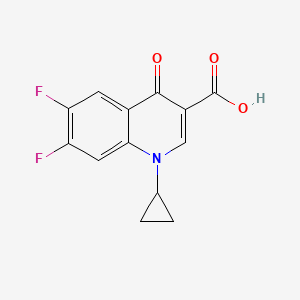 1-Cyclopropyl-6,7-difluoro-4-oxo-1,4-dihydroquinoline-3-carboxylic acid chemical structure (CAS 93107-30-3)