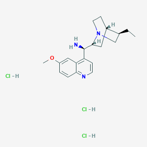(R)-((1S,2R,4S,5R)-5-ethylquinuclidin-2-yl)(6-methoxyquinolin-4-yl)methanamine trihydrochloride chemical structure (CAS 931098-92-9)