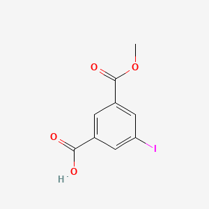 3-Iodo-5-(methoxycarbonyl)benzoic acid chemical structure (CAS 93116-99-5)