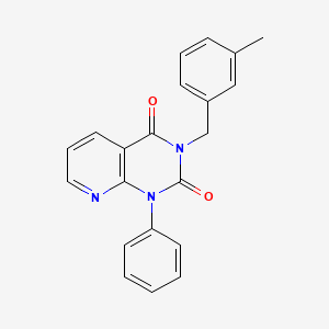 3-(3-Methylbenzyl)-1-phenylpyrido[2,3-d]pyrimidine-2,4(1H,3H)-dione chemical structure (CAS 931585-29-4)