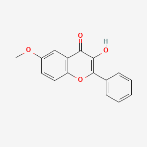 3-Hydroxy-6-methoxy-2-phenyl-4H-chromen-4-one chemical structure (CAS 93176-00-2)