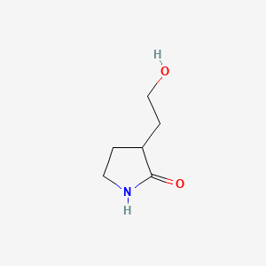 3-(2-Hydroxyethyl)pyrrolidin-2-one chemical structure (CAS 932-47-8)