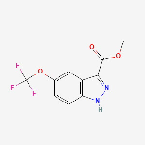 Methyl 5-(trifluoromethoxy)-1H-indazole-3-carboxylate chemical structure (CAS 932041-12-8)