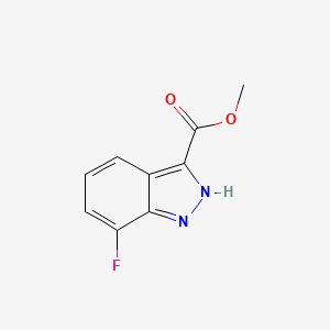 Methyl 7-fluoro-1H-indazole-3-carboxylate chemical structure (CAS 932041-13-9)