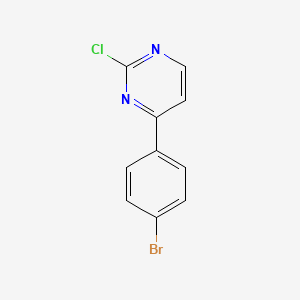 4-(4-Bromophenyl)-2-chloropyrimidine chemical structure (CAS 932162-80-6)
