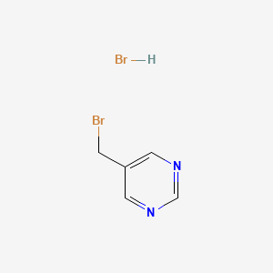 5-(Bromomethyl)pyrimidine hydrobromide chemical structure (CAS 93224-07-8)