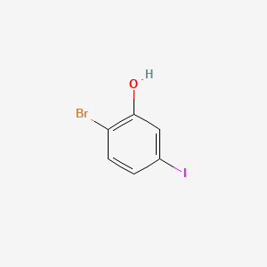 2-Bromo-5-iodophenol chemical structure (CAS 932372-99-1)