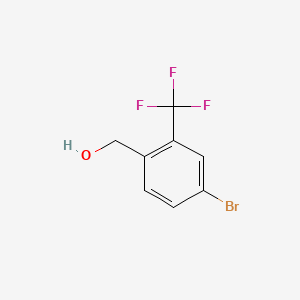 (4-Bromo-2-(trifluoromethyl)phenyl)methanol chemical structure (CAS 932390-36-8)