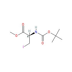 Boc-β-iodo-Ala-OMe chemical structure (CAS 93267-04-0)