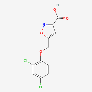 5-(2,4-Dichlorophenoxymethyl)-1,2-oxazole-3-carboxylic acid chemical structure (CAS 932894-91-2)