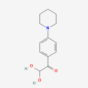 2,2-Dihydroxy-1-(4-(piperidin-1-yl)phenyl)ethanone chemical structure (CAS 93290-93-8)
