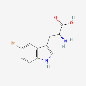 (R)-2-Amino-3-(5-bromo-1H-indol-3-yl)propanoic acid chemical structure (CAS 93299-40-2)