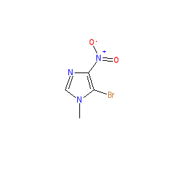 5-Bromo-1-methyl-4-nitro-1H-imidazole chemical structure (CAS 933-87-9)