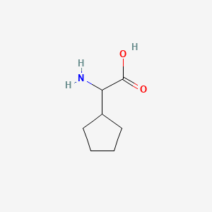 2-Amino-2-cyclopentylacetic acid chemical structure (CAS 933-95-9)