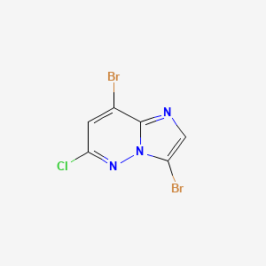 3,8-Dibromo-6-chloroimidazo[1,2-b]pyridazine chemical structure (CAS 933035-31-5)