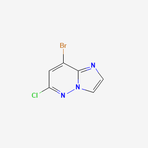 8-Bromo-6-chloroimidazo[1,2-b]pyridazine chemical structure (CAS 933190-51-3)