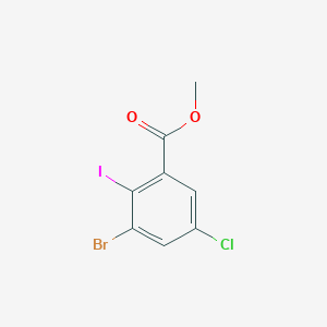 Methyl 3-bromo-5-chloro-2-iodobenzoate chemical structure (CAS 933585-60-5)