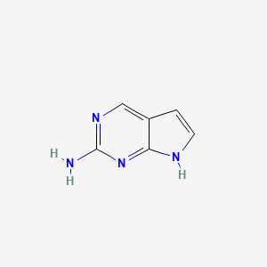 7H-Pyrrolo[2,3-d]pyrimidin-2-amine chemical structure (CAS 93366-88-2)