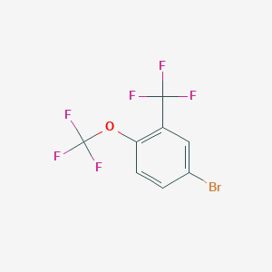 4-Bromo-1-(trifluoromethoxy)-2-(trifluoromethyl)benzene chemical structure (CAS 933674-89-6)
