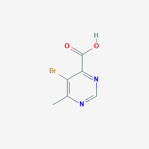 5-Bromo-6-methylpyrimidine-4-carboxylic acid chemical structure (CAS 933683-74-0)