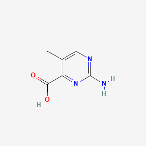 2-Amino-5-methylpyrimidine-4-carboxylic acid chemical structure (CAS 933686-89-6)