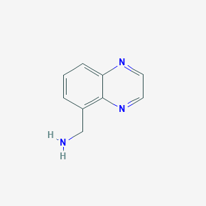Quinoxalin-5-ylmethanamine chemical structure (CAS 933694-47-4)