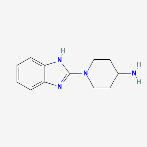 1-(1H-Benzo[d]imidazol-2-yl)piperidin-4-amine chemical structure (CAS 933698-36-3)