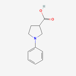 1-Phenylpyrrolidine-3-carboxylic acid chemical structure (CAS 933709-26-3)