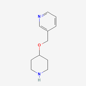 3-((Piperidin-4-yloxy)methyl)pyridine chemical structure (CAS 933716-32-6)
