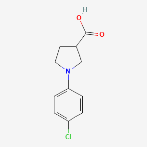 1-(4-Chlorophenyl)pyrrolidine-3-carboxylic acid chemical structure (CAS 933719-76-7)