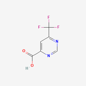6-(Trifluoromethyl)pyrimidine-4-carboxylic acid chemical structure (CAS 933721-99-4)