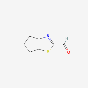 4H,5H,6H-Cyclopenta[d][1,3]thiazole-2-carbaldehyde chemical structure (CAS 933728-60-0)