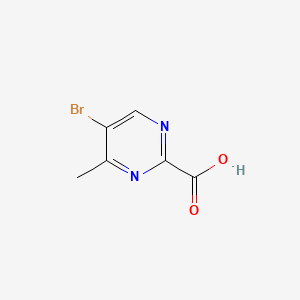 5-Bromo-4-methylpyrimidine-2-carboxylic acid chemical structure (CAS 933745-86-9)