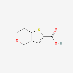 6,7-Dihydro-4H-thieno[3,2-c]pyran-2-carboxylic acid chemical structure (CAS 933747-41-2)