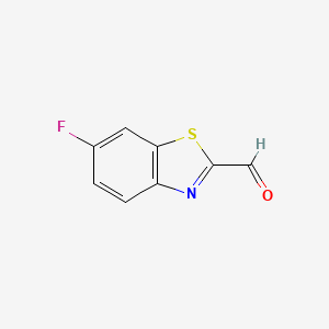 6-Fluorobenzo[d]thiazole-2-carbaldehyde chemical structure (CAS 933749-06-5)