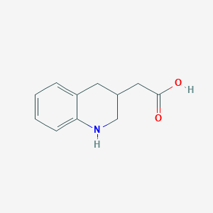 2-(1,2,3,4-Tetrahydroquinolin-3-yl)acetic acid chemical structure (CAS 933756-68-4)